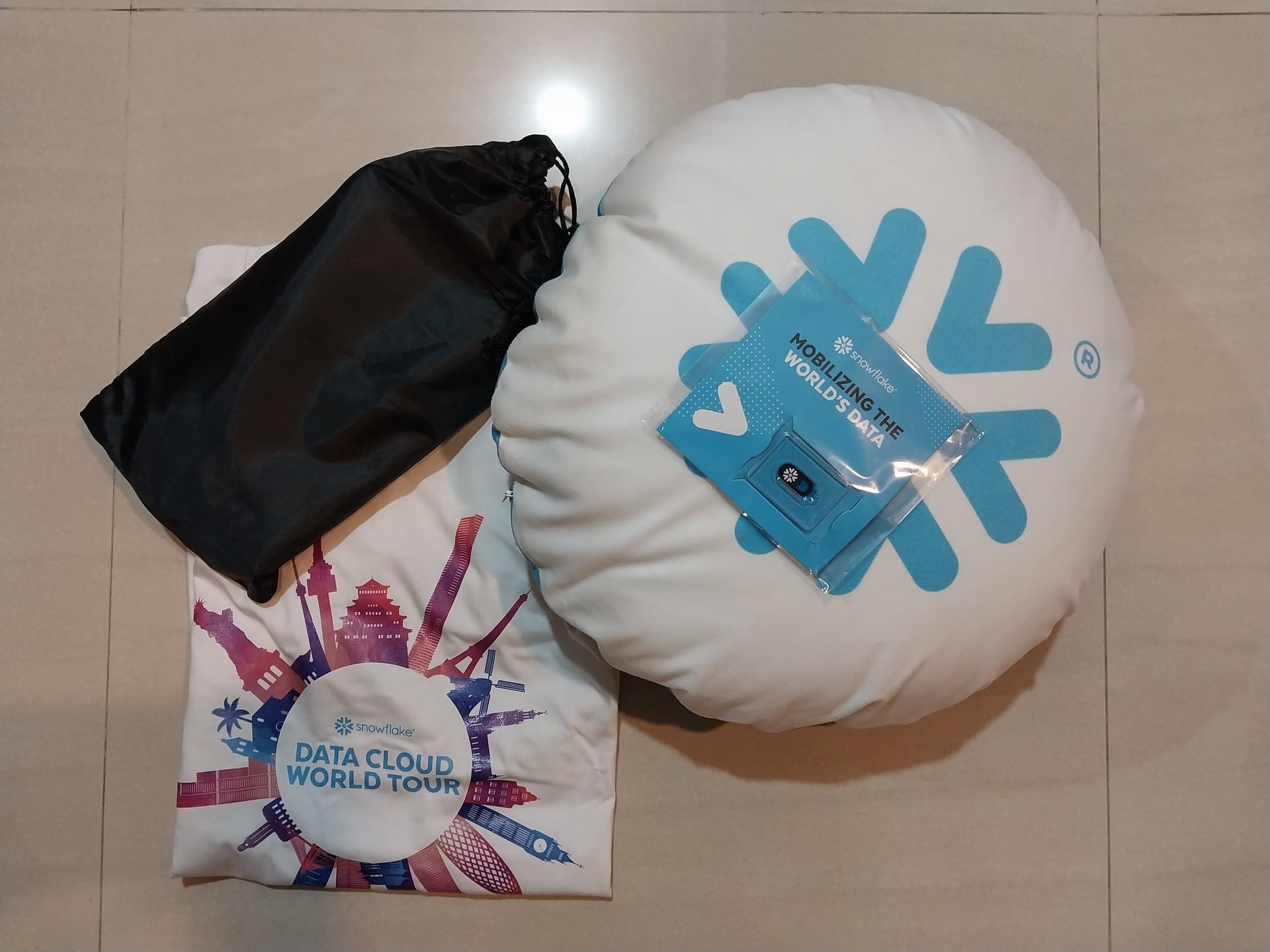 Snowflake swags (Pillow courtesy of SF's sales engineer)